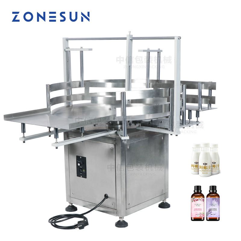 台式全自动旋转塑料玻璃瓶圆瓶整理机 方瓶分拣转盘输送机