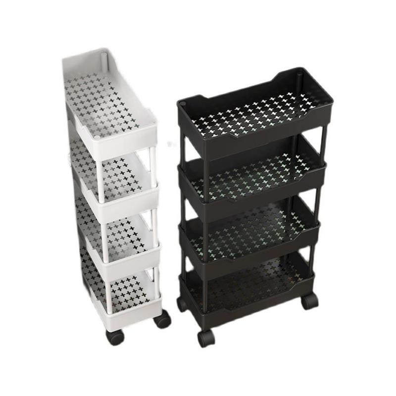 夹缝置物架落地多层厨房缝隙窄款浴室零食小推车架冰箱侧收纳层架