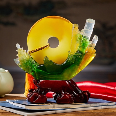 平安扣摆件家居招财小装饰品客厅酒柜隔断现代简约玄关工艺品摆设