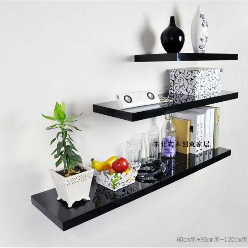 纯实木隔板搁板置物架隔板架墙壁架隔板置物架墙上客厅一字隔板