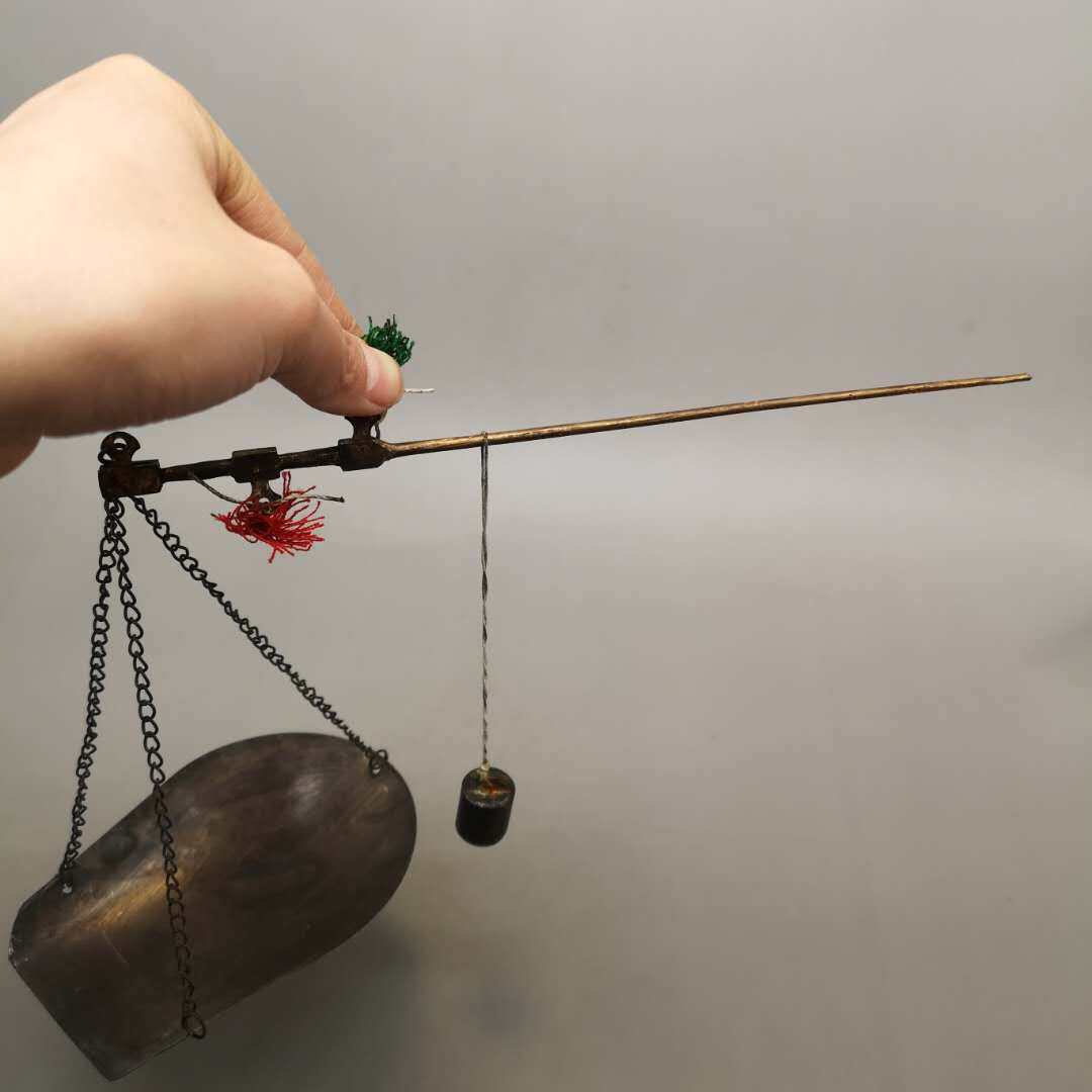 纯铜秤老式点子称复古老物件配药称戥子称厨房小称老铜克称中药称