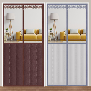 高清透视新款磁吸棉门帘加厚保温商用冬季保暖挡风防寒家用隔音帘