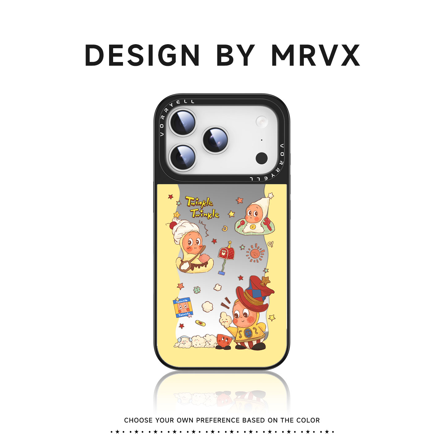 星星人-磁吸自带补妆镜面手机壳