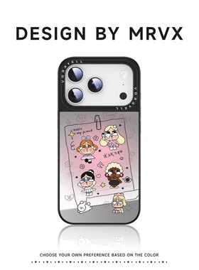 哭娃crybaby适用苹果17手机壳iPhone16promax新款超火磁吸15pro全包防摔带镜面14plus高级感小众13卡通可爱女