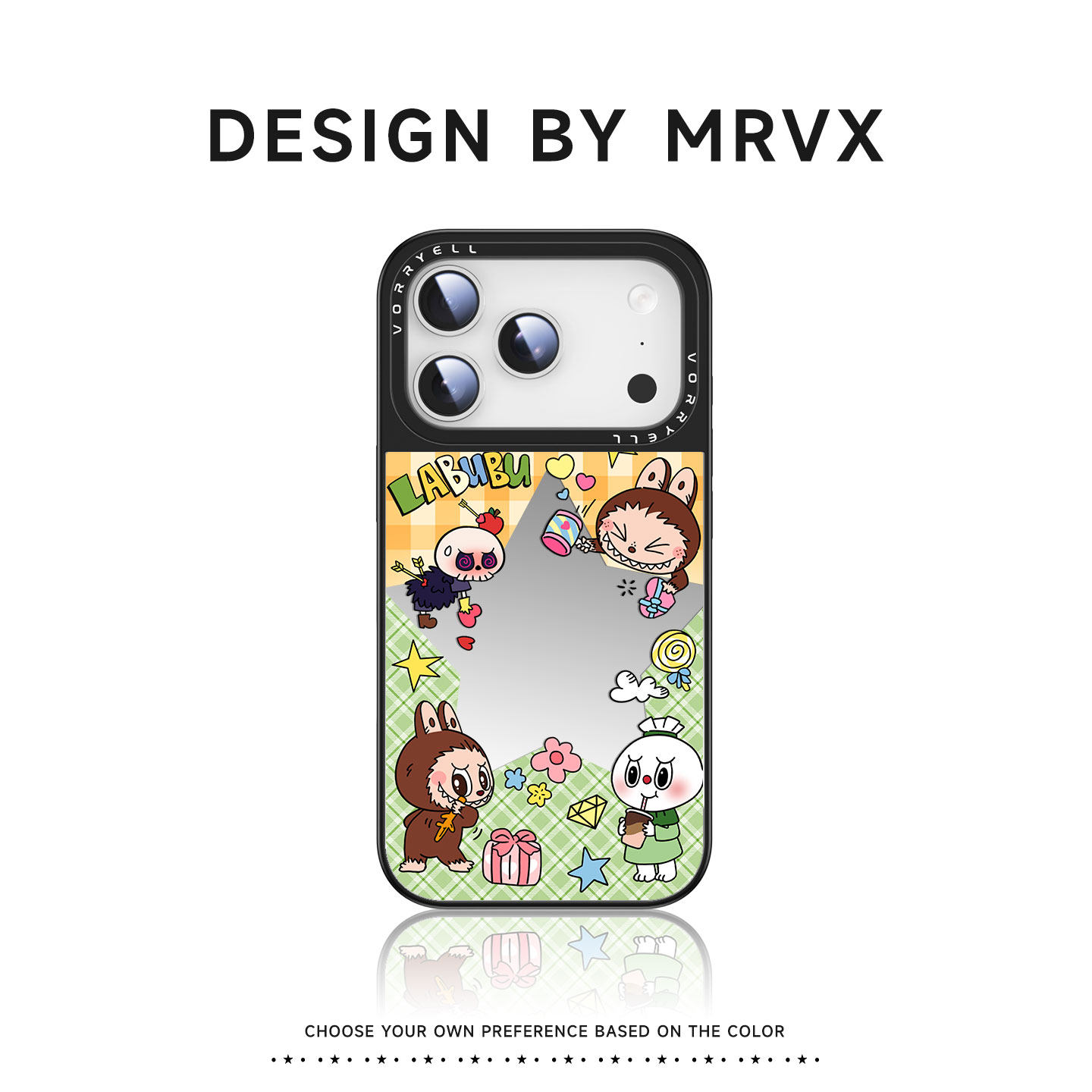 labubu-新款磁吸带镜面手机壳