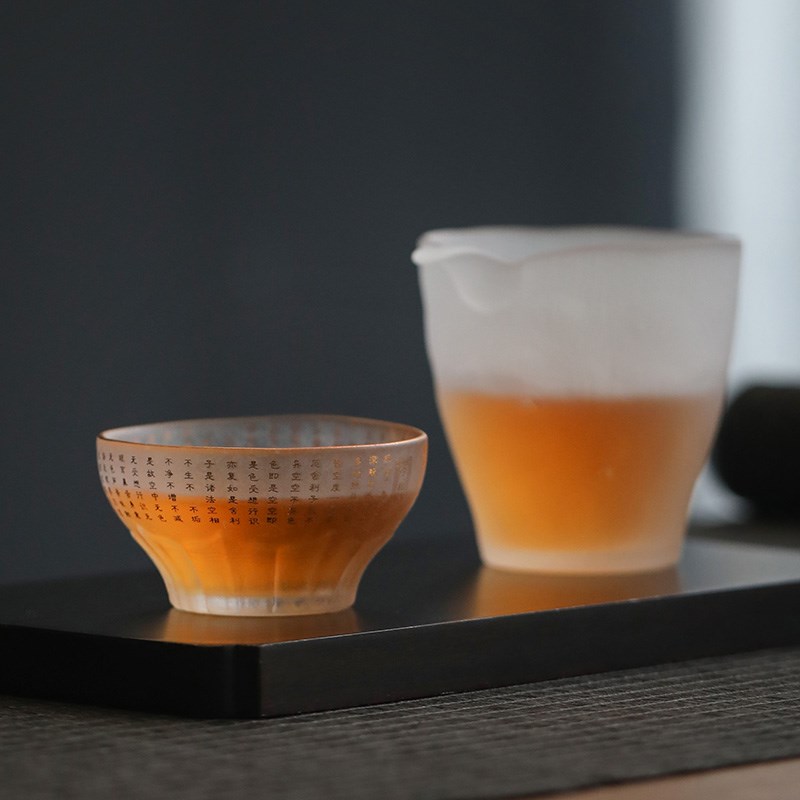 现货速发日式玻璃茶杯家用功夫茶具耐热品茗杯主人杯小茶杯子酒杯