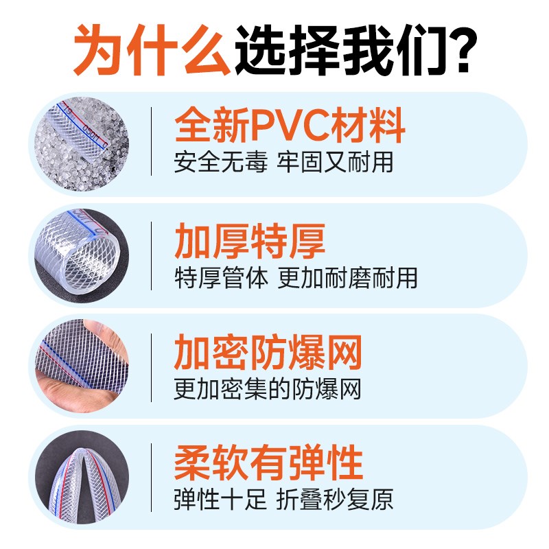 现货速发水管升级加厚软管耐磨不变形牛筋蛇皮材质多种款式浇菜养