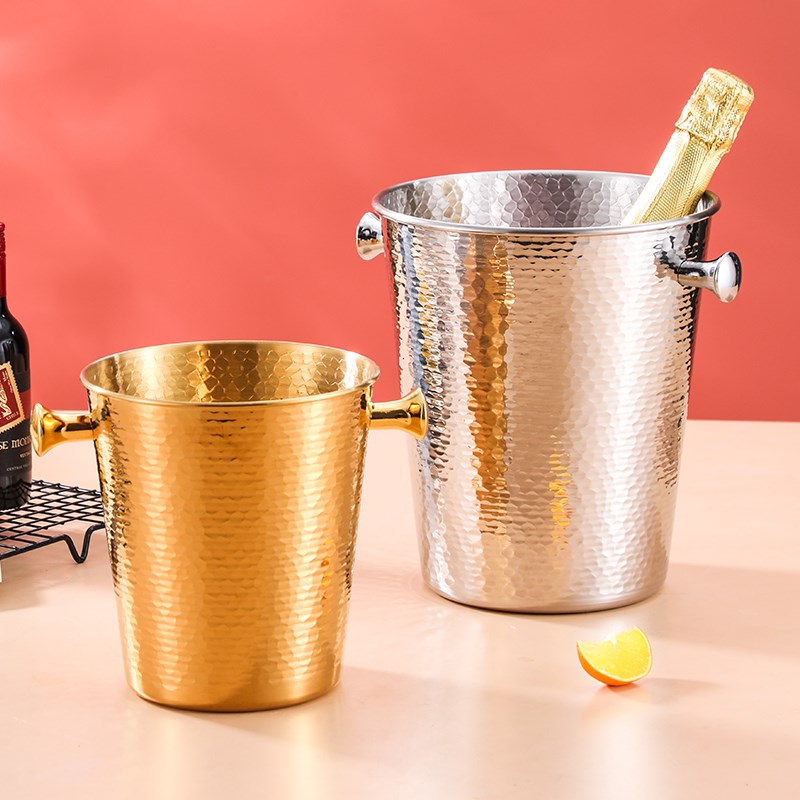 现货速发冰桶商用酒吧冰块桶不锈钢大容量香槟桶扎啤红酒桶V冰粒