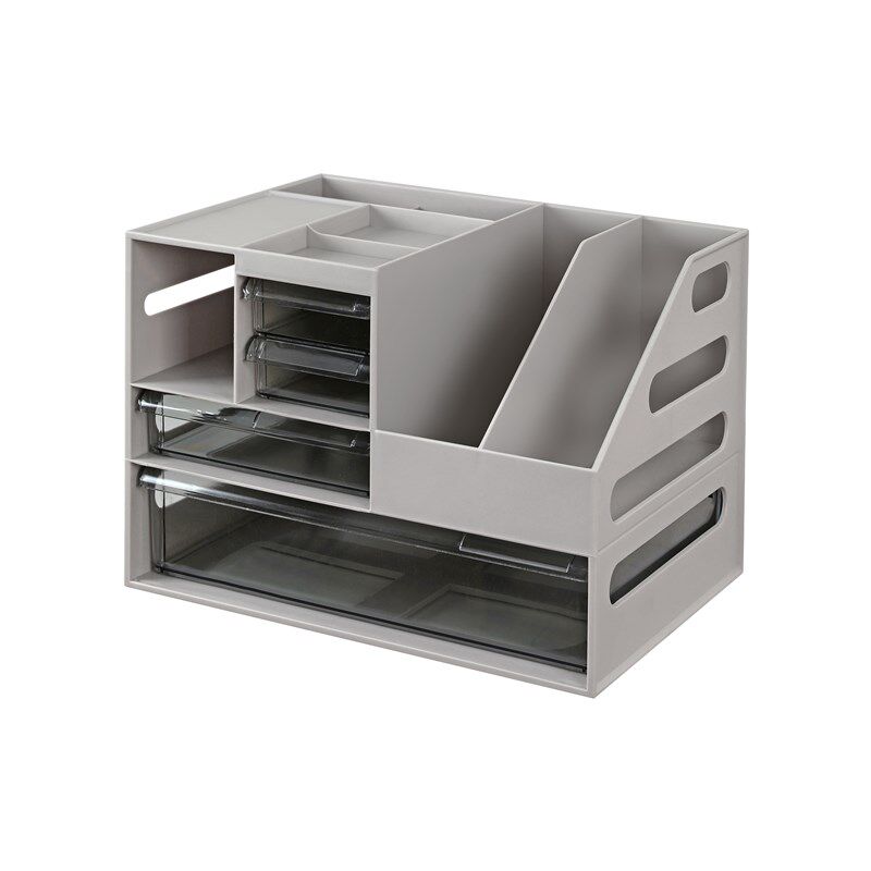 办公室桌面收纳盒抽屉式文具文件用品收纳神器书桌上办公桌置物架