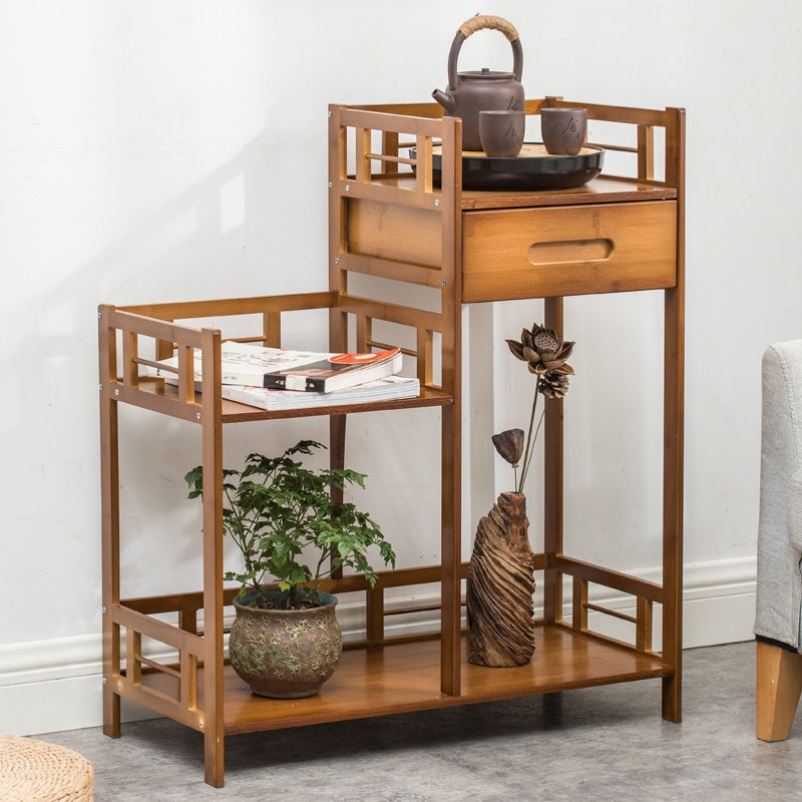 小茶台茶几客厅沙发边柜桌子烧水壶架家用角几边几花架实木茶水柜