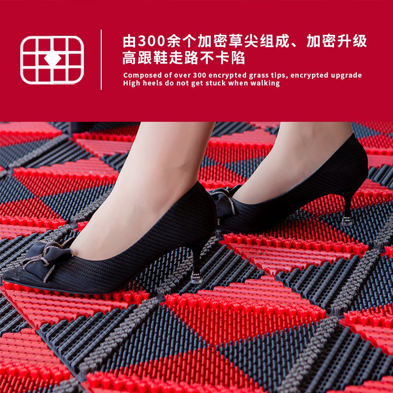 室外防滑进门地垫入户蹭土门口地垫进门家用塑料防滑门垫商用地毯