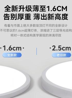 普全谱吸顶灯铝框高显36434指le超瑞薄简约过光道玄关书房卧室灯