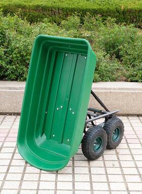 四轮翻斗车车拖拉货塑料手IWG拉车平板车农车用搬运车小家用手推