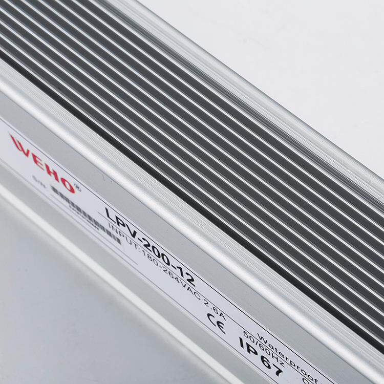 豪直200伟W流稳V压电源24防水电源小体积LPV-200-24V防QAI水开关