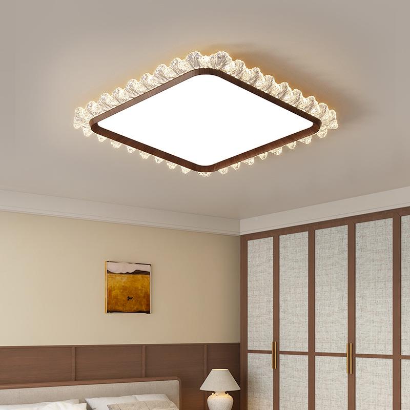 厅吸顶灯现长代简约大气用主卧家室灯轻SC034（客奢冰晶护眼方形