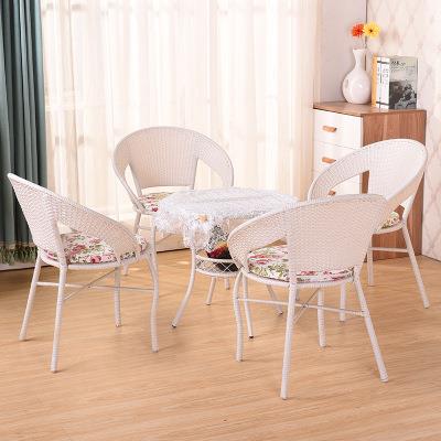 阳台桌椅茶几藤椅三套件套休闲椅组五件户外现代约简桌ERU椅合家