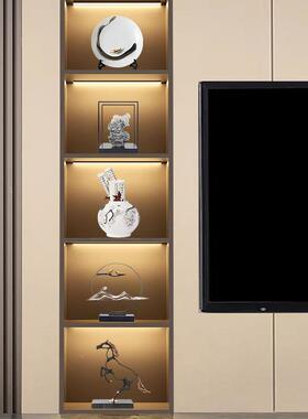 博古架样板间软装格厅开放新中客式摆品件饰酒QSA柜玄关茶室复古