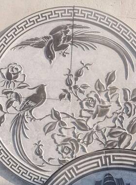 济式宁地石材地雕浮雕35788耐磨中庭院别墅花雕岗岩地雕青石手工