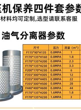 油气离滤清18512器压机空分桶4000小时滤芯压缩机螺分杆油式压缩