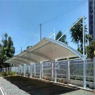 停车膜结构01棚膜结构雨棚户防风防防桩晒停车雨棚雨充外电车棚厂