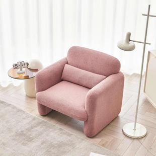 港代轻奢后现样板房间单人沙发椅布艺休闲FS7578T6沙发客厅售楼处