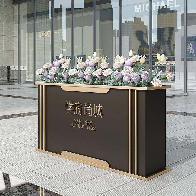 户FKO槽外铁艺花箱花花坛业架室外广场商街售楼部花花盆欧式花盆
