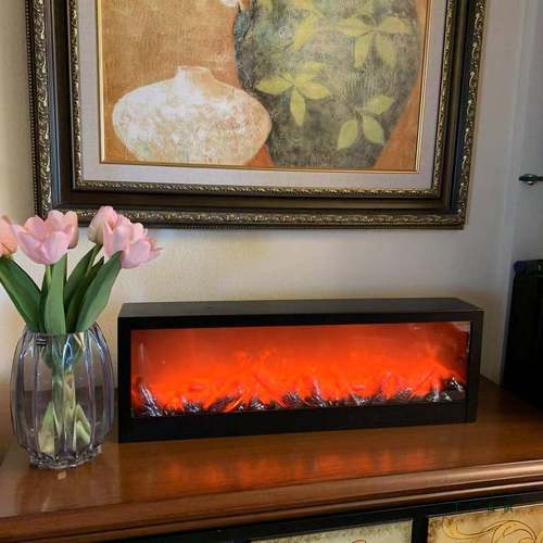 仿真火焰灯灯假火焰壁炉灯摆件炭火氛围火炉装F967TTS9饰客焰厅气