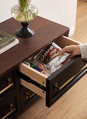 式实木视柜电家用厅收纳伸缩53345储物柜小法户型复客古落地视听
