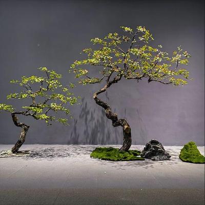 高端真海岛春花树精品仿装饰造植物景室内外景LIT观式落地摆件中