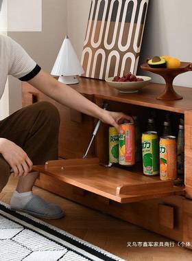 中墙古实木客厅斗柜靠储头物柜复餐边柜卧室床落地卡XXT门古柜电