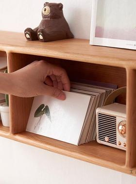 墙上实木格架家用挂壁置47733物格木架墙桃书房樱收纳架现代简约