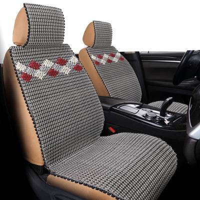 套夏汽季新款全包围手编冰丝车坐垫透气垫机编座垫单座YHG四季凉