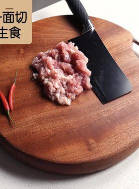 乌木圆菜16313家用圆形砧板板实木菜板子整木檀厨房案板厂切家直