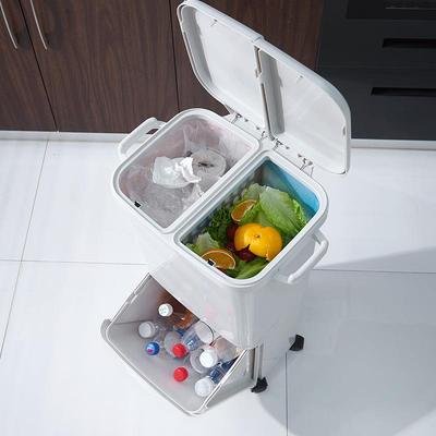 厨房垃圾桶家用带盖层大量容双干湿分离分类号高颜值加厚垃94981