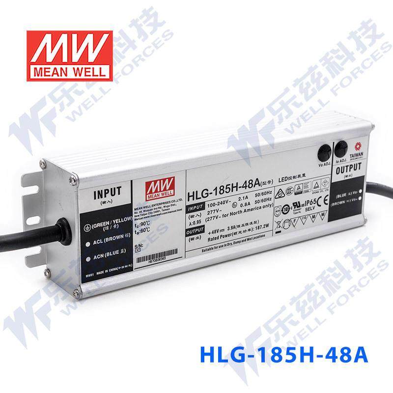 471248VLED质电源185调WHLG-185H-4AB3.9A可48V8恒压调光7年保