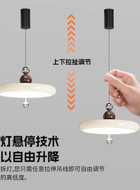 复古餐厅吊灯2意式宿轻奢25194新款民吧台0长条一字可移位轨道吊