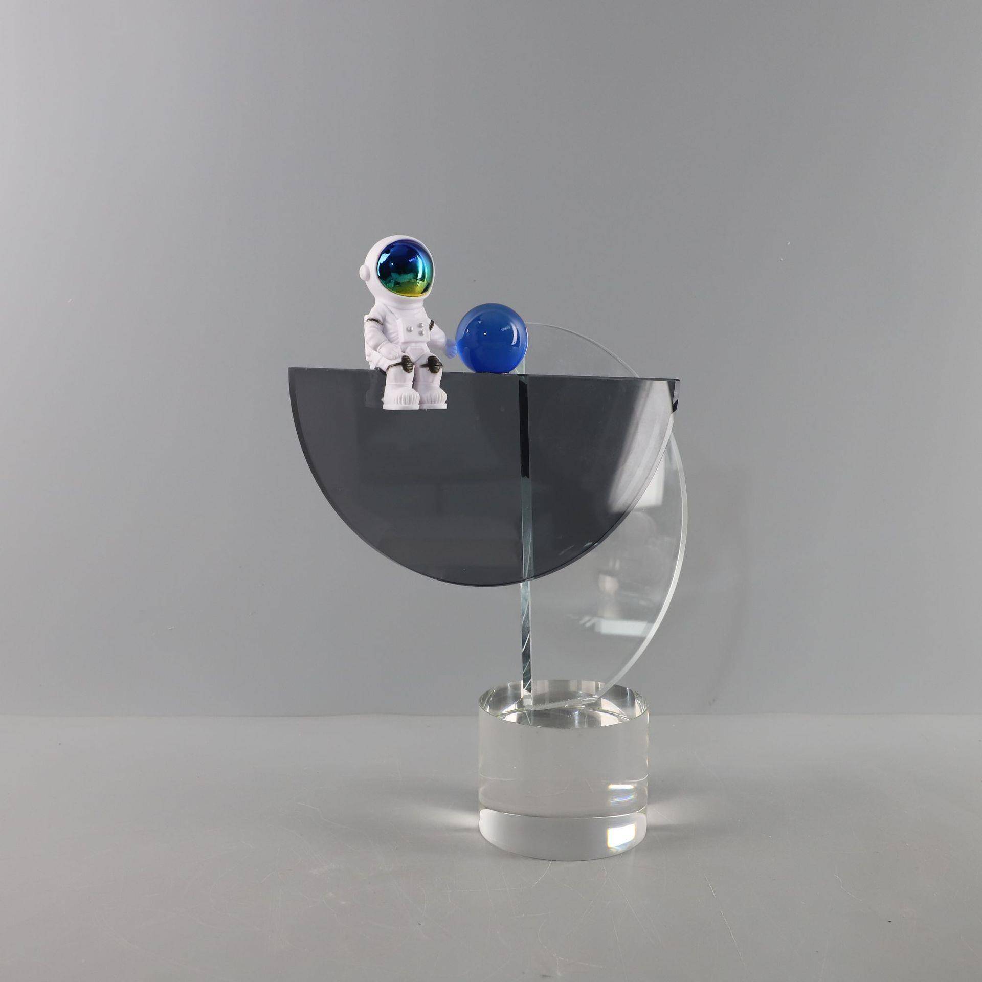 欧式创意简书约水晶卧太空件人摆房TDM玄关室办公室餐厅茶几家居