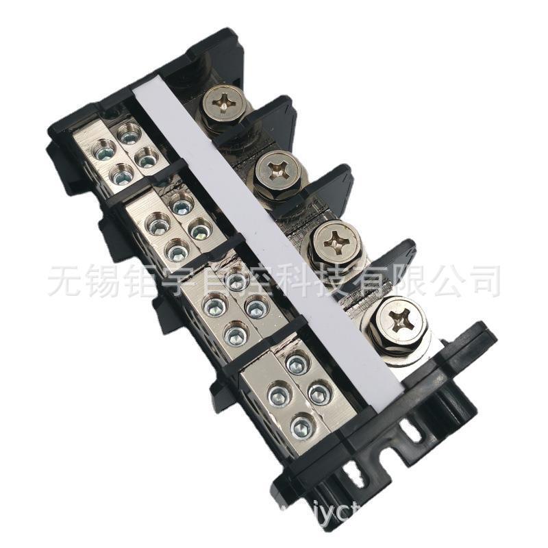 UTD-100I/4×6P工业电气联接41进4出大电391631流分线端子1/排板