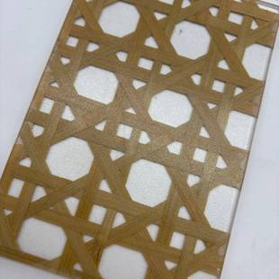 竹编藤编树579风脂板影冰珀板板云丝板云雾板饰面屏隔断亚克力竹