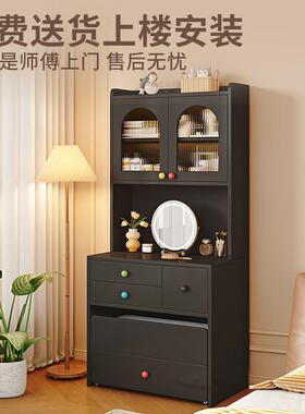木梳妆台卧室化妆台收纳一体床头柜化桌小户型简约储物柜实96224