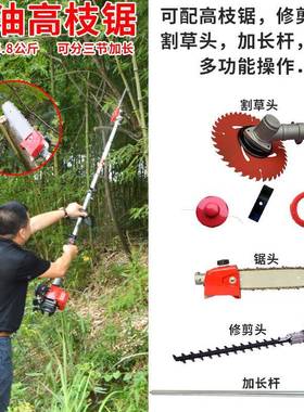 草斯特克高枝锯加锯长侧挂式48157汽油高空修枝机修机剪果园除割