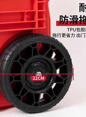 龙6具合一堆叠组合多功能44753轮电动五金拉杆邦箱工带业移动工箱