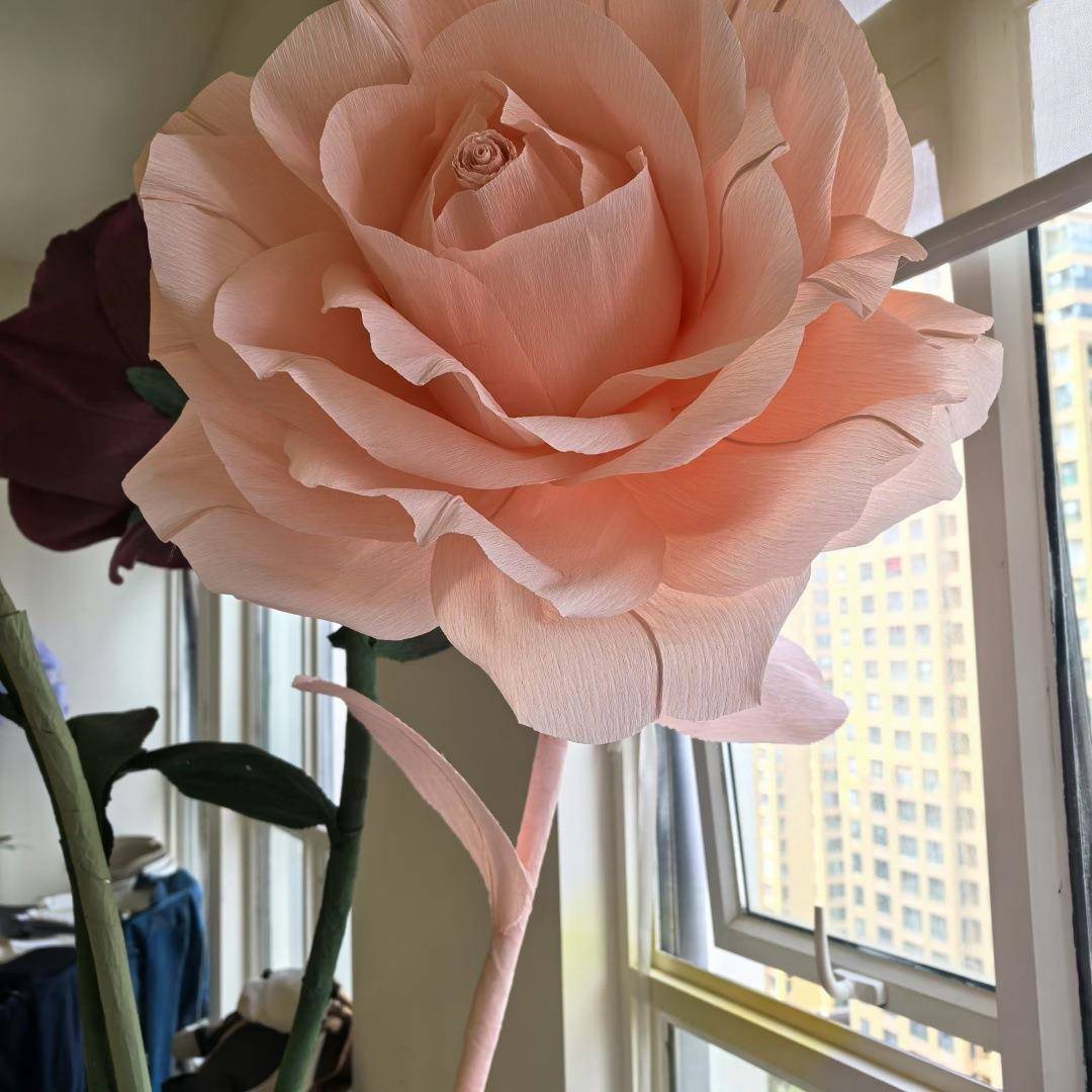 纯手工VXR高端型纸艺玫瑰背景居婚礼布置仿真花约拍照巨网家装饰