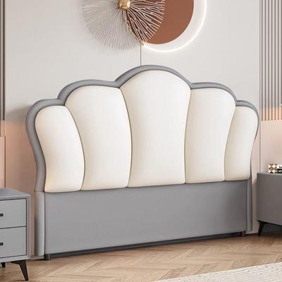 204新款床头背软包靠简约现代落地实979木单2买床公头板主一整套