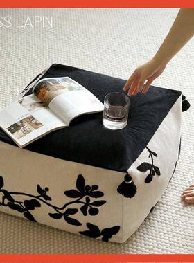 立体绣澜品蒲团拆坐垫凳坐OGG墩客厅沙发垫花墩繁子可洗≈中古包