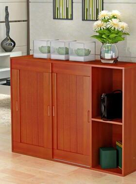 推拉7237约阳台飘窗台储物柜层多收纳柜矮柜子落地柜简移门门实木