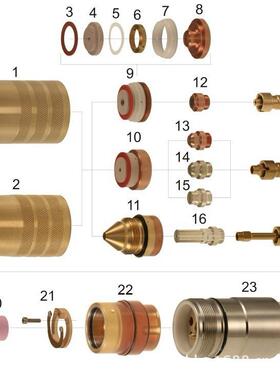 P电T-3201968伊萨机ESAB等离子切配件割极喷嘴保护帽
