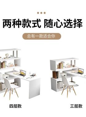 转角书桌儿KCG童电脑桌套卧字室户型新款书桌书架小一体一整旋转