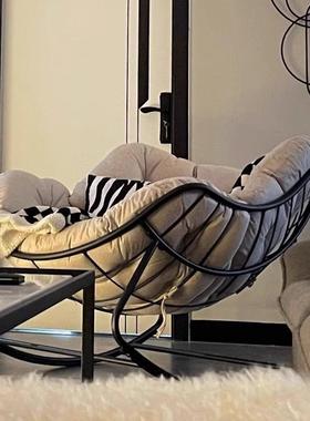 懒人鸟窝摇摇椅人躺椅阳台家奢PRK用休闲人沙单发客厅轻摇椅成可