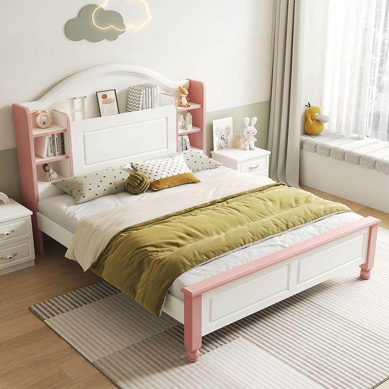 木儿童床男孩青少年单人床1公.5LJE实米孩双人1.2米书架床储物女